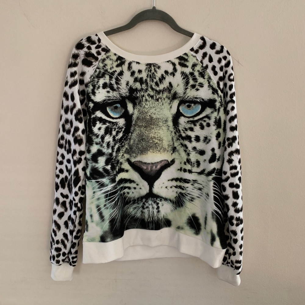 F21 leopard sweater
